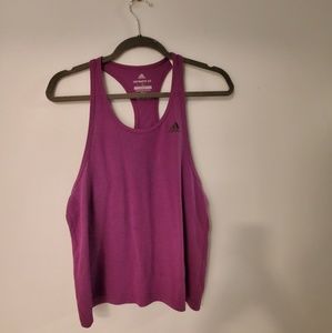 Adidas purple workout tank